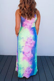 Florcoo Tie-dye Printed Multicolor Maxi Dress