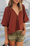 Florcoo V Neck Casual Blouse
