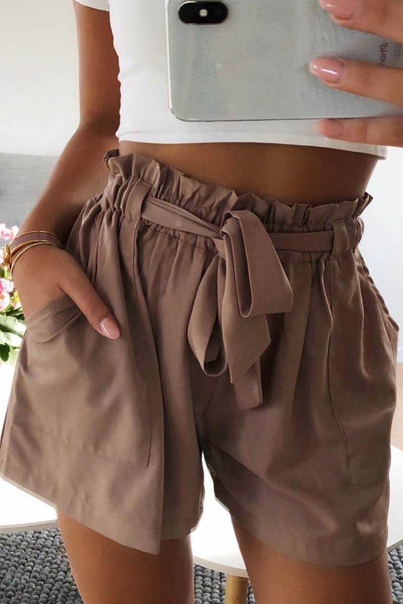 Florcoo Casual Wide Leg Shorts With Ruffle(5 Colors)