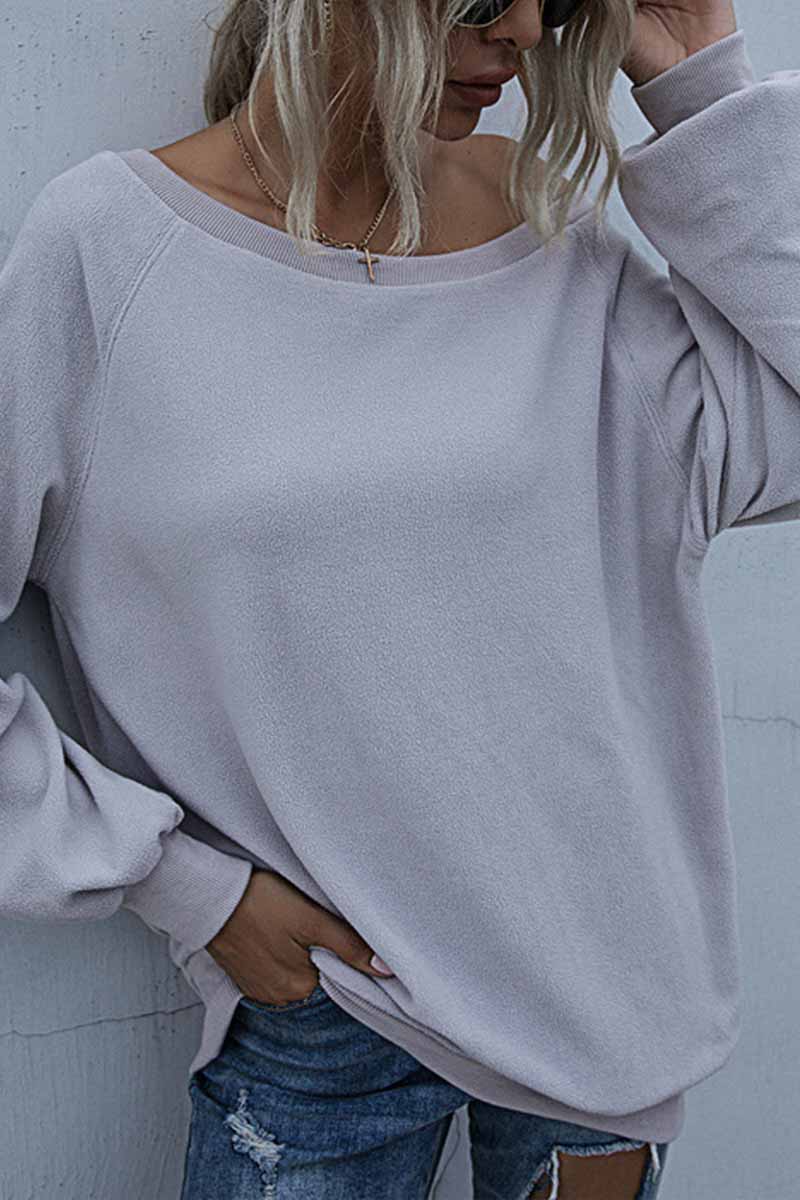 Florcoo Loose Padded Round Neck Top