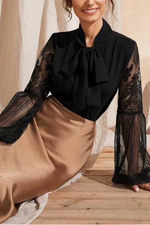 Florcoo Bow Lace Top