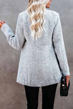 Florcoo Retro Pocketed Heather Grey Coat(3 Colors)