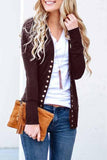 Florcoo Long Sleeves Buttons Design Cardigan(7 Colors)