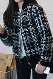 Florcoo Padded Loose Plaid Jacket