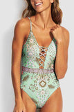 Florcoo Hollow out Sexy One-Piece Swimsuit