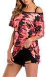 Florcoo Camouflage Strapless T-shirt