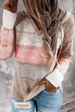 Florcoo Striped Color-Block Knitted Sweater