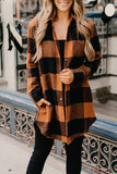 Florcoo Contrast Plaid Coat