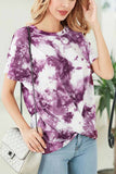 Florcoo Round Neck Tie-Dye T-Shirt
