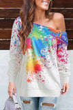 Florcoo Off-shoulder Sexy Long Sleeve Top