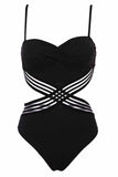 Florcoo Black Sexy Backless Ladies Swimsuit
