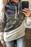 Florcoo Hooded Loose Splicing Top（4 colors）