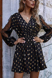 Florcoo Lace bronzing print Mini Dresses