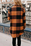 Florcoo Contrast Plaid Coat