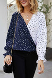 Florcoo Polka Dot V- Neck Shirt