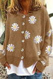 Florcoo Casual Loose Daisy Cardigan