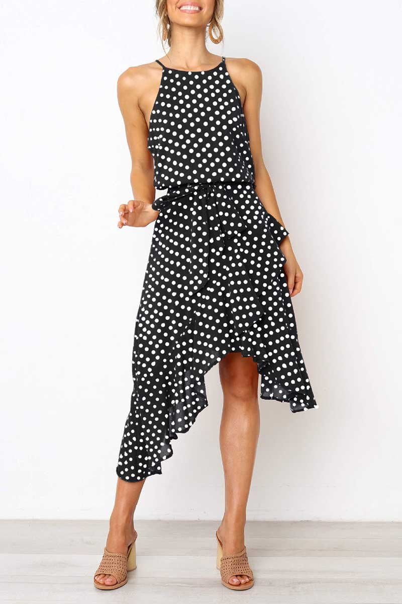 Florcoo Irregular Polka Dot Dress