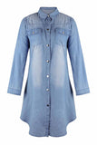 Florcoo Buttoned Pockets Design Denim Dress