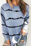 Florcoo Tie-dye Striped Print Top