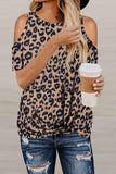 Florcoo Off-Shoulder Leopard Print T-Shirt ( 2 Colors )