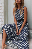 Florcoo Polka Dot Round Neck Dress（5 colors）