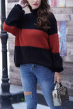 Florcoo Loose Stripe Knitted Sweater