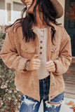 Florcoo Loose Cardigan Corduroy Tops