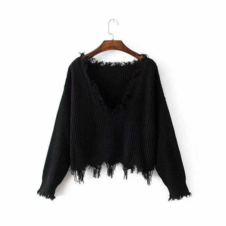 Florcoo V Neck Winter Knit Sweater 3 Colors(4 colors)