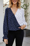 Florcoo Polka Dot V- Neck Shirt