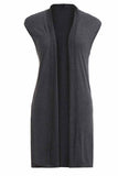 Florcoo Solid Color Mid-length Vest