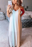 Florcoo Striped V-neck Maxi Dress
