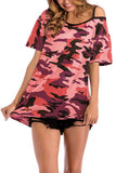 Florcoo Camouflage Strapless T-shirt