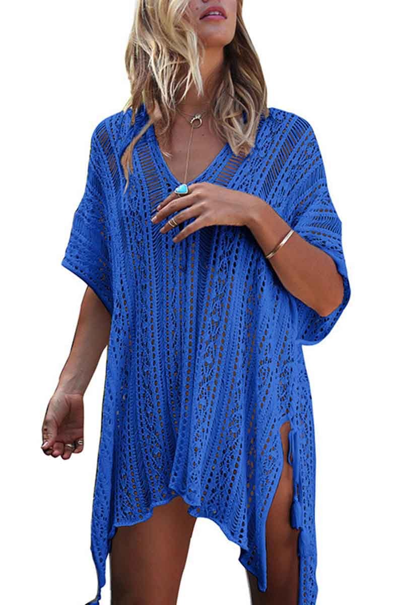 Florcoo Hollow Knitted Sunscreen Swimwear Cover-up(4 colors)