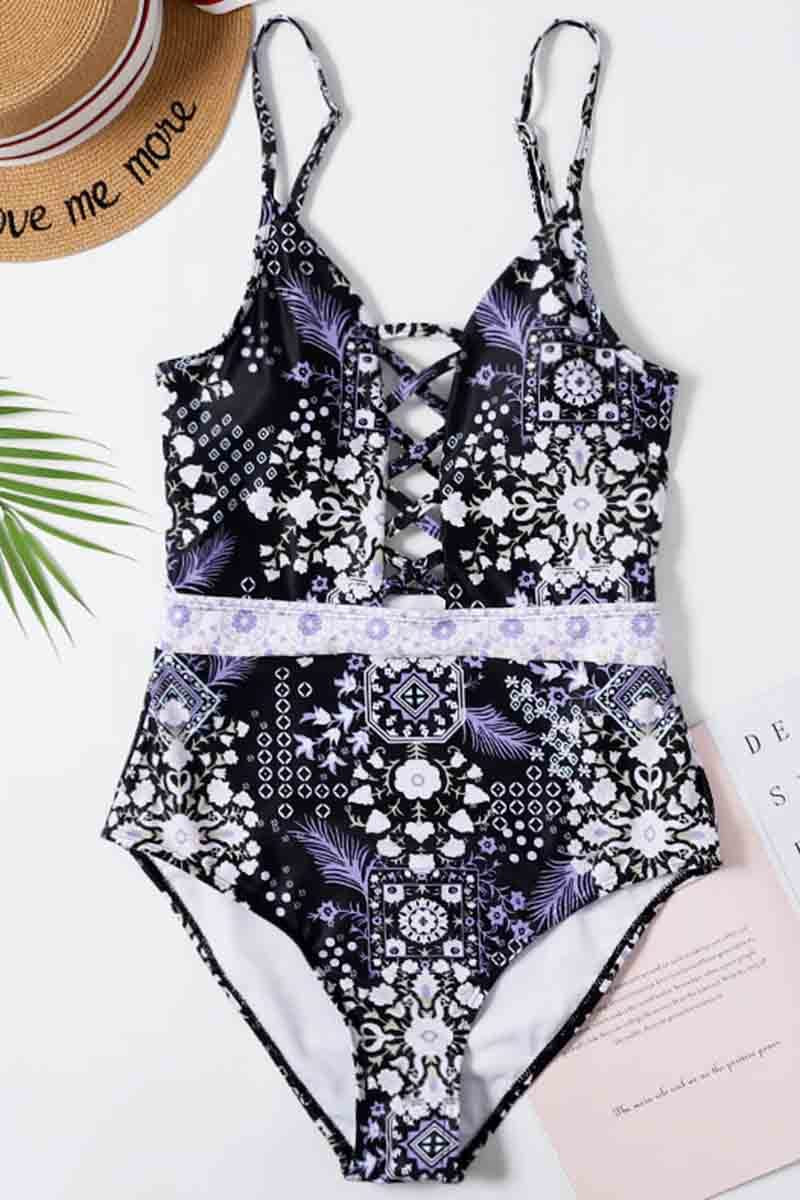 Florcoo Hollow out Sexy One-Piece Swimsuit