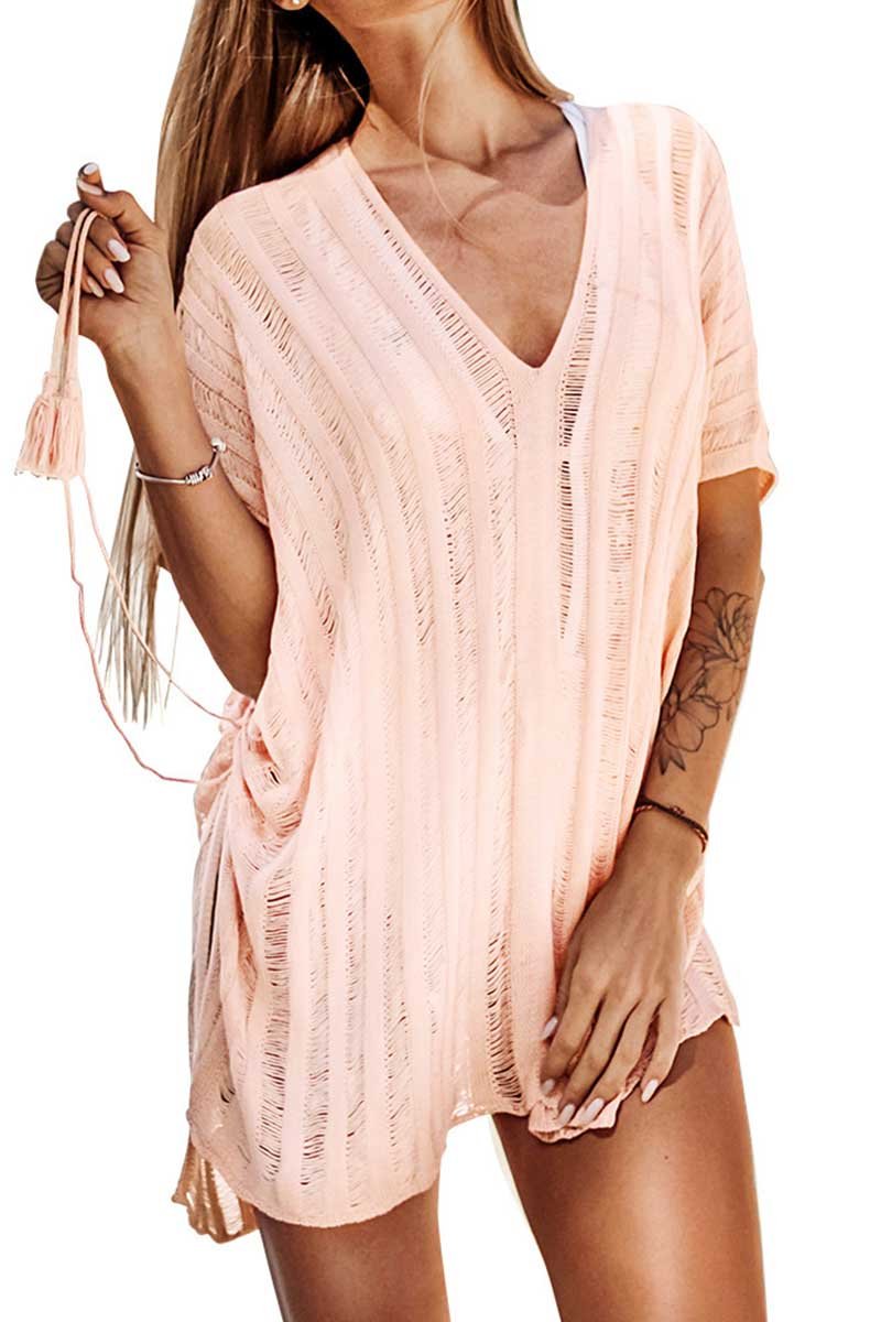 Florcoo  Hollow See-Through Swimwear Cover-Up