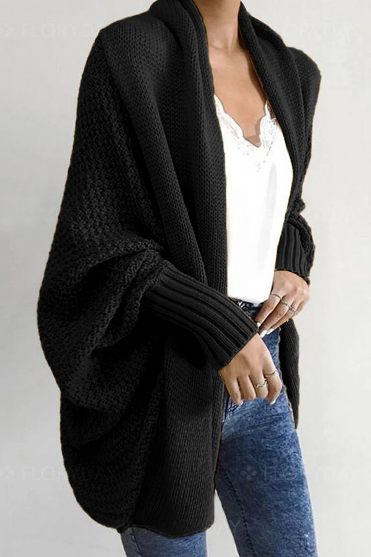 Florcoo Batwing Sleeve Sweater Cardigan (4 Colors)