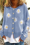 Florcoo Casual Loose Daisy Cardigan