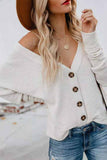 Florcoo V-Neck Bat Sleeve Bottoming Sweater