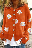 Florcoo Casual Loose Daisy Cardigan