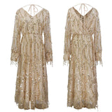 Florcoo Fringed Sequin Reversible Dress