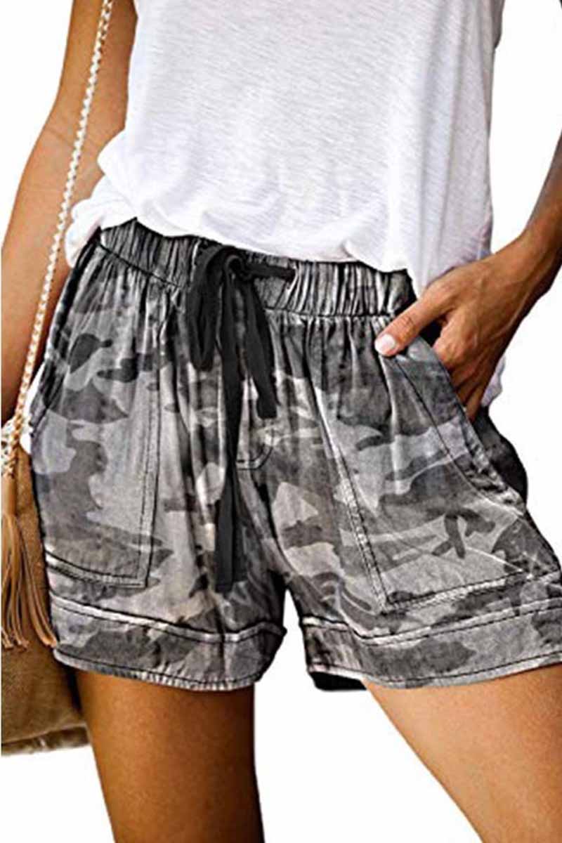 Florcoo Summer Loose Print Shorts
