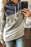 Florcoo Hooded Loose Splicing Top（4 colors）