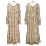 Florcoo Fringed Sequin Reversible Dress