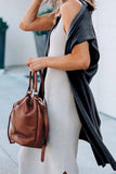 Florcoo Solid Color Mid-length Vest