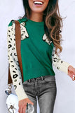 Florcoo Snow Leopard Design Knit Sweater