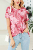 Florcoo Round Neck Tie-Dye T-Shirt