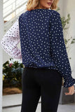 Florcoo Polka Dot V- Neck Shirt