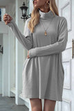 Florcoo Solid Color Round Neck Dress(4 Colors)