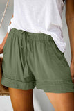 Florcoo Elastic High Waist Adjustable Shorts