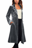 Florcoo Solid Gold Velvet Cardigan